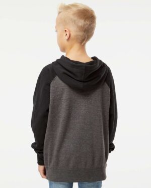 Independent Trading Co. Youth Lightweight Special Blend Raglan Hooded Sweatshirt - Image 12