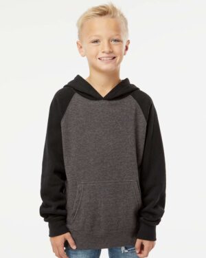 Independent Trading Co. Youth Lightweight Special Blend Raglan Hooded Sweatshirt - Image 10