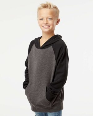 Independent Trading Co. Youth Lightweight Special Blend Raglan Hooded Sweatshirt - Image 11