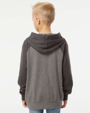 Independent Trading Co. Youth Lightweight Special Blend Raglan Hooded Sweatshirt - Image 43