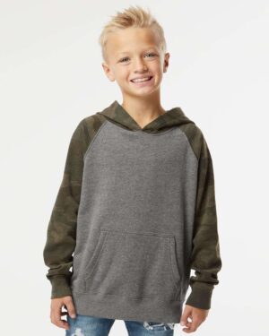 Independent Trading Co. Youth Lightweight Special Blend Raglan Hooded Sweatshirt - Image 35