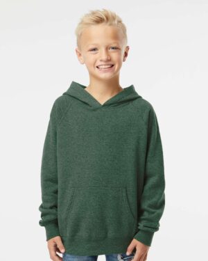 Independent Trading Co. Youth Lightweight Special Blend Raglan Hooded Sweatshirt - Image 23