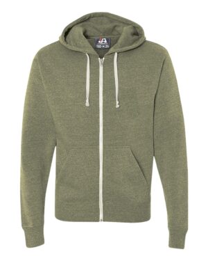 J. America Men's Triblend Full-Zip Hooded Sweatshirt - Image 33