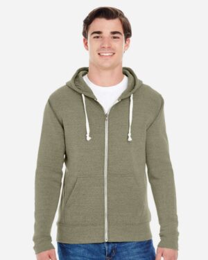 J. America Men's Triblend Full-Zip Hooded Sweatshirt - Image 35