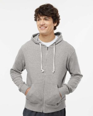 J. America Men's Triblend Full-Zip Hooded Sweatshirt - Image 22