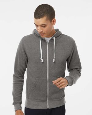 J. America Men's Triblend Full-Zip Hooded Sweatshirt - Image 41