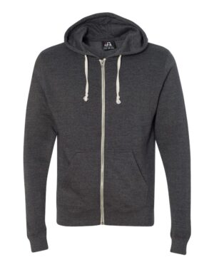 J. America Men's Triblend Full-Zip Hooded Sweatshirt - Image 7