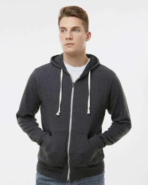 J. America Men's Triblend Full-Zip Hooded Sweatshirt - Image 10