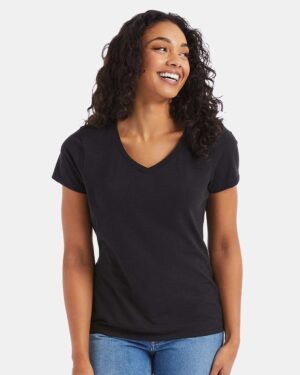 Hanes Women's Perfect-T Triblend V-Neck T-Shirt - Image 4