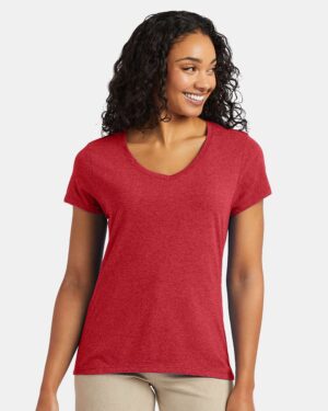 Hanes Women's Perfect-T Triblend V-Neck T-Shirt - Image 26