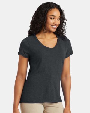 Hanes Women's Perfect-T Triblend V-Neck T-Shirt - Image 38