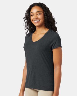 Hanes Women's Perfect-T Triblend V-Neck T-Shirt - Image 39
