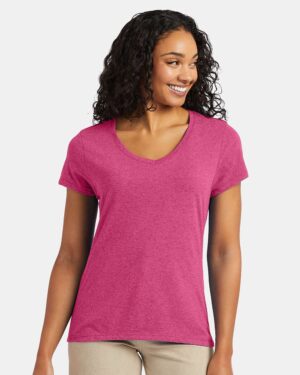 Hanes Women's Perfect-T Triblend V-Neck T-Shirt - Image 14
