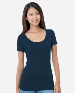 Bayside Women's USA-Made Scoop Neck T-Shirt - Image 8