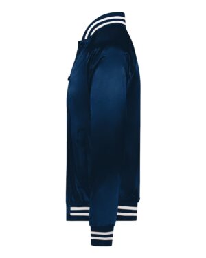 Augusta Sportswear Unisex Satin Baseball Jacket Striped Trim - Image 6
