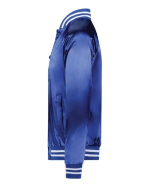 Augusta Sportswear Unisex Satin Baseball Jacket Striped Trim - Image 10