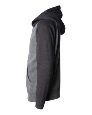Independent Trading Co. Youth Lightweight Special Blend Raglan Zip Hood - Image 14