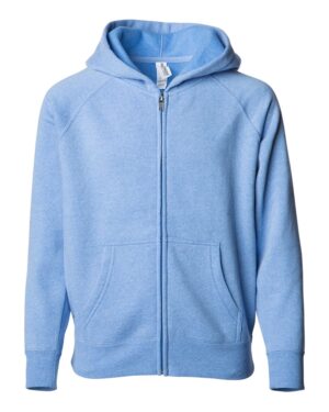 Independent Trading Co. Youth Lightweight Special Blend Raglan Zip Hood - Image 16