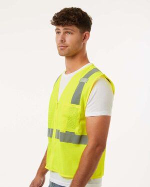 Kishigo Unisex Single Pocket Zipper Mesh Vest - Image 5