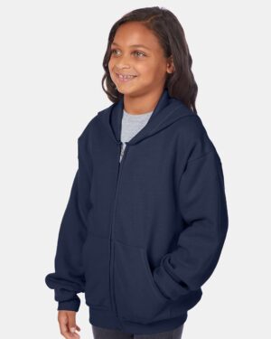 Hanes Youth EcoSmart® Full-Zip Hooded Sweatshirt - Image 22