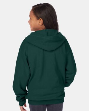 Hanes Youth EcoSmart® Full-Zip Hooded Sweatshirt - Image 10