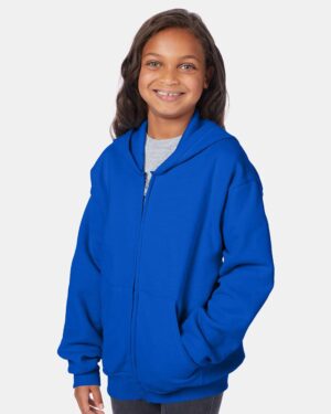 Hanes Youth EcoSmart® Full-Zip Hooded Sweatshirt - Image 13