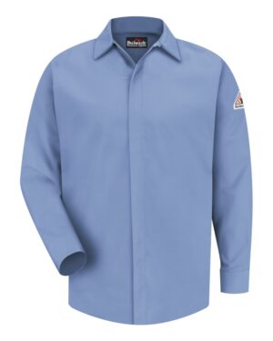 Bulwark Men's Concealed-Gripper Pocketless Work Shirt - Image 1