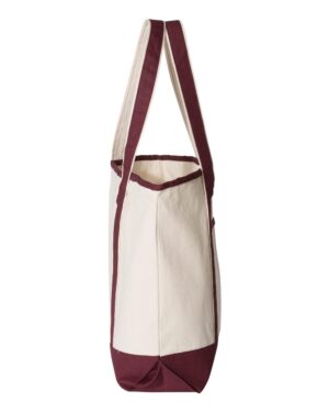 Q-Tees 34.6L Large Canvas Deluxe Tote - Image 12