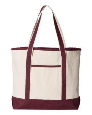 Q-Tees 34.6L Large Canvas Deluxe Tote - Image 10