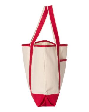 Q-Tees 34.6L Large Canvas Deluxe Tote - Image 24