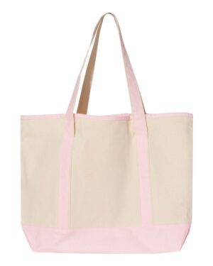 Q-Tees 34.6L Large Canvas Deluxe Tote - Image 5
