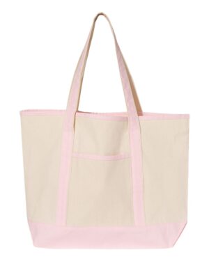 Q-Tees 34.6L Large Canvas Deluxe Tote - Image 4