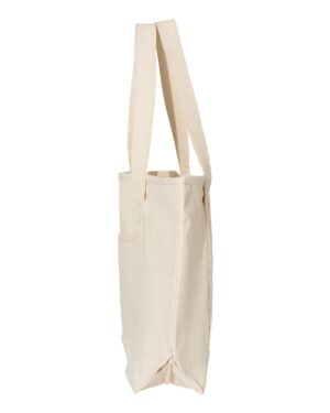 Q-Tees 34.6L Large Canvas Deluxe Tote - Image 15