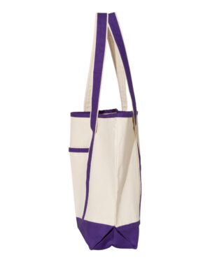 Q-Tees 34.6L Large Canvas Deluxe Tote - Image 21