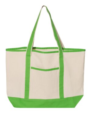 Q-Tees 34.6L Large Canvas Deluxe Tote - Image 7