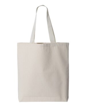 Q-Tees 11L Canvas Tote with Contrast-Color Handles - Image 14