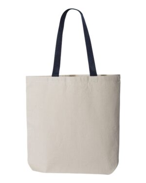 Q-Tees 11L Canvas Tote with Contrast-Color Handles - Image 17