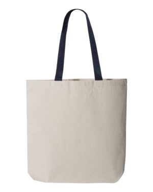Q-Tees 11L Canvas Tote with Contrast-Color Handles - Image 16