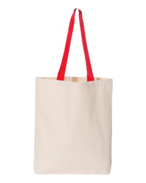 Q-Tees 11L Canvas Tote with Contrast-Color Handles - Image 20