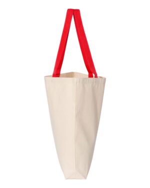 Q-Tees 11L Canvas Tote with Contrast-Color Handles - Image 21