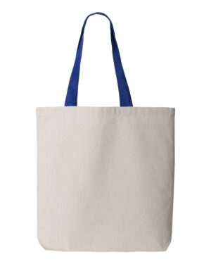 Q-Tees 11L Canvas Tote with Contrast-Color Handles - Image 23