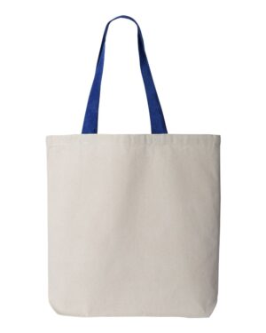 Q-Tees 11L Canvas Tote with Contrast-Color Handles - Image 22