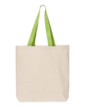 Q-Tees 11L Canvas Tote with Contrast-Color Handles - Image 11