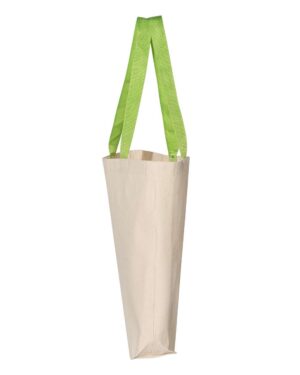 Q-Tees 11L Canvas Tote with Contrast-Color Handles - Image 12