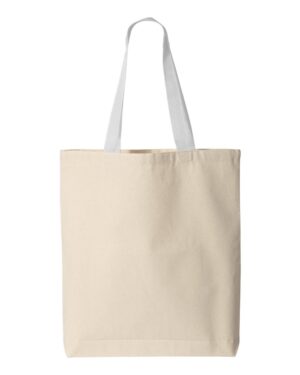 Q-Tees 11L Canvas Tote with Contrast-Color Handles - Image 26