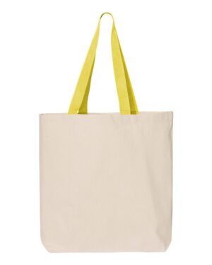 Q-Tees 11L Canvas Tote with Contrast-Color Handles - Image 29