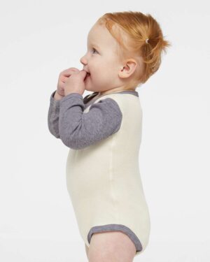 Rabbit Skins Infant Long Sleeve Baby Rib Bodysuit - Image 5