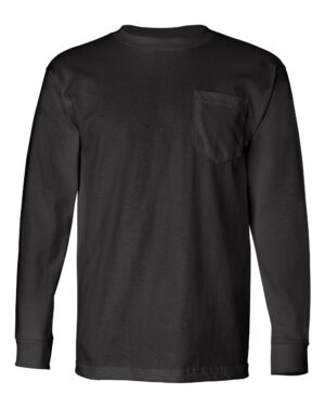 Bayside Unisex USA-Made Long Sleeve Pocket T-Shirt - Image 4