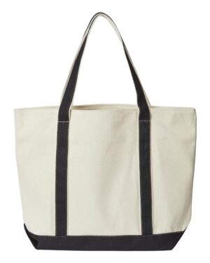 Liberty Bags XL Zippered Cotton Canvas Resort Tote - Image 5
