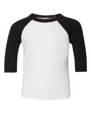 BELLA + CANVAS Toddler Three-Quarter Sleeve Baseball Tee - Image 4